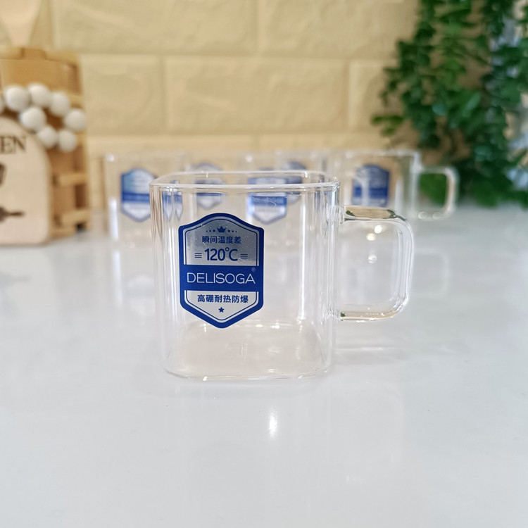 شات پیرکس مربعی ۱۳۰ میل برند دلی سوگا → Deli Suga Brand Square Pyrex Shot Glass (130ml)
