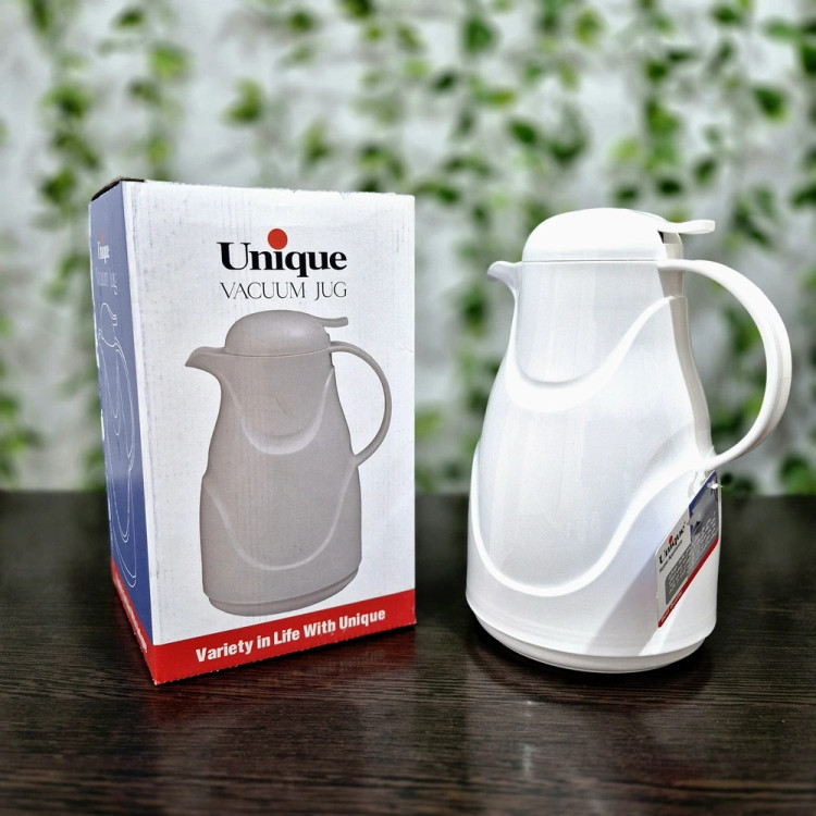 فلاکس 1 لیتری یونیک کد 1915 ( سفید و مشکی ) → Unique 1L Flask, Model 1915 (White & Black)