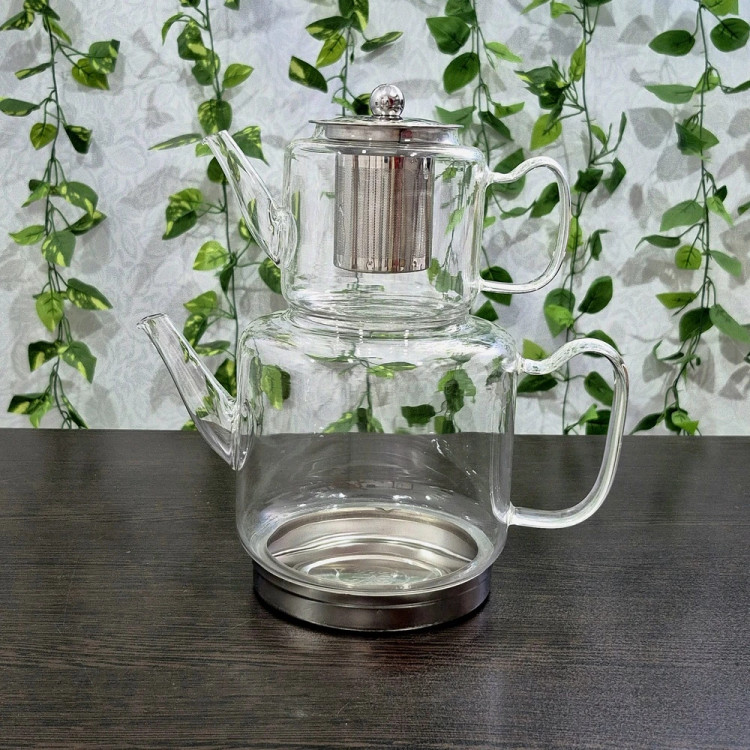 کتری و قوری پیرکس برند Gaozhiمدل اول Gaozhi brand Pyrex Kettle and Pot, Model 1