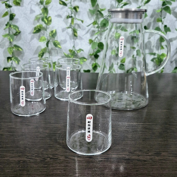 ست پارچ و لیوان پیرکس برند دِلی Deli Brand Pyrex Pitcher and Glass Set