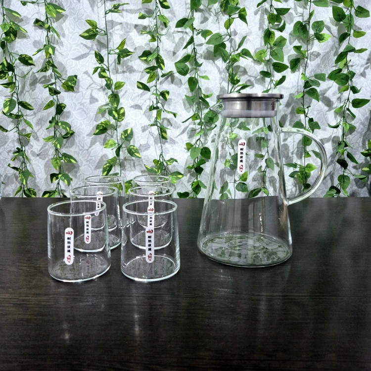 ست پارچ و لیوان پیرکس برند دِلی Deli Brand Pyrex Pitcher and Glass Set