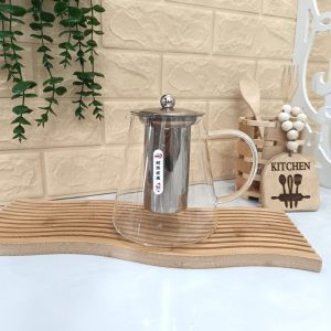 قوری پیرکس دلی حجم ۹۵۰ میلی لیتر Pyrex Teapot with Bamboo Lid, 950 ml capacity