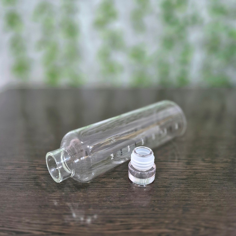 بطری آب پیرکس با حجم ۵۰۰ میلیلیتر Pyrex Water Bottle with Bamboo Lid, 500 ml capacity