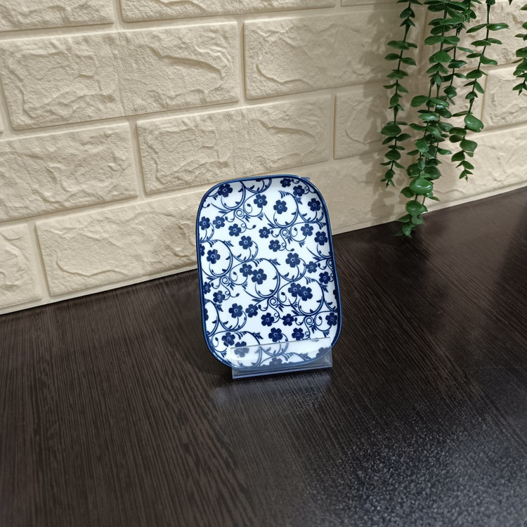 کره خوری پاشاهوم ( طرح گل آبی ) → Pashahome Butter Dish (Blue Floral Design)