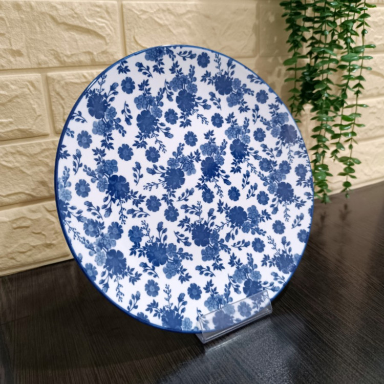 بشقاب برنج خوری پاشاهوم (طرح گل آبی ۲۰۲۵ ) → Pashahome Rice Plate (Blue Floral Design 2025)
