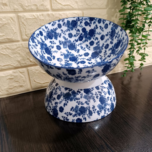 Salad bowl by Pasha Home (Blue Flower Design 2025) کاسه سالاد پاشاهوم ( طرح گل آبی ۲۰۲۵ )
