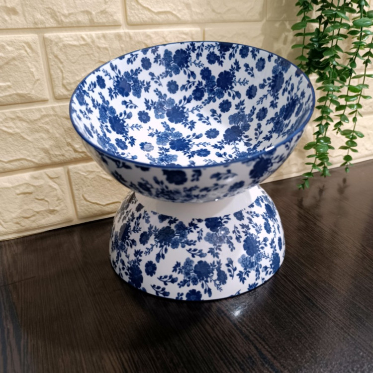 Salad bowl by Pasha Home (Blue Flower Design 2025) کاسه سالاد پاشاهوم ( طرح گل آبی ۲۰۲۵ )