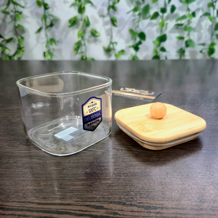 Deli Soga Brand Square Pyrex Sugar Bowl قندان پیرکس مربعی برند دلی سوگا