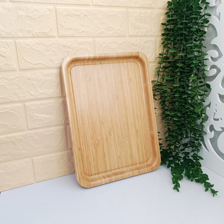 ست سینی مستطیل تمام بامبو → Full Bamboo Rectangular Tray Set