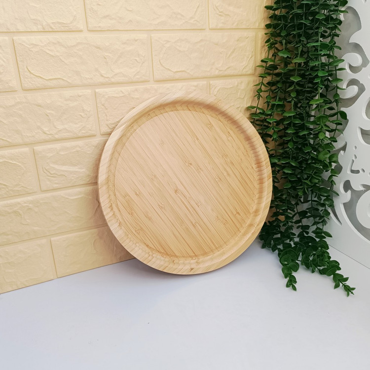ست سینی گرد تمام بامبو → Full Bamboo Round Tray Set