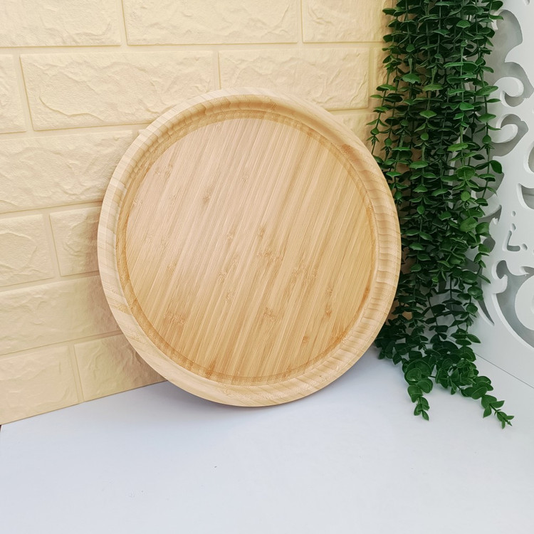 ست سینی گرد تمام بامبو → Full Bamboo Round Tray Set