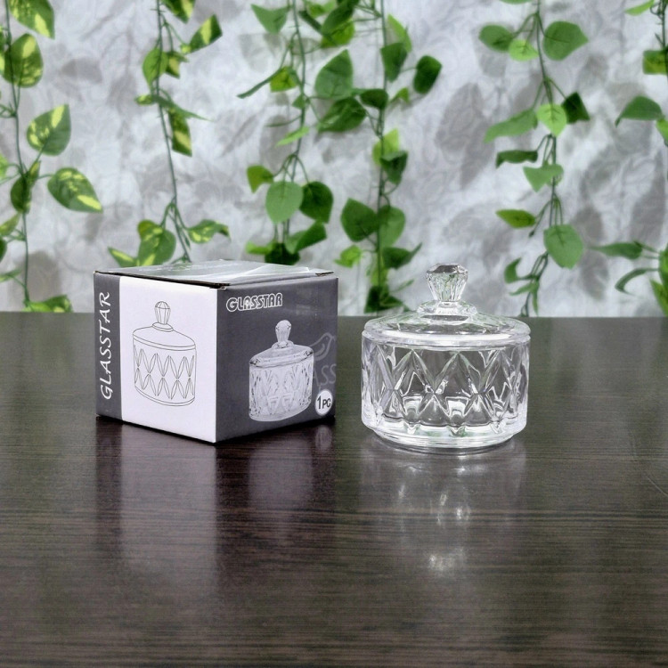 قندان نقلی با لوزیهای درشت Small Sugar Bowl with Large Diamond Pattern