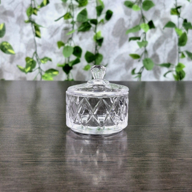 قندان نقلی با لوزیهای درشت Small Sugar Bowl with Large Diamond Pattern
