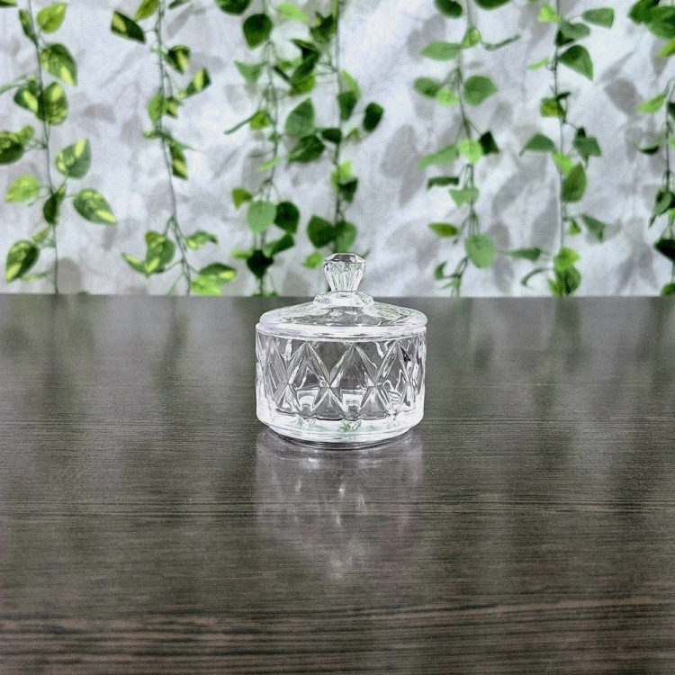 قندان نقلی با لوزیهای درشت Small Sugar Bowl with Large Diamond Pattern