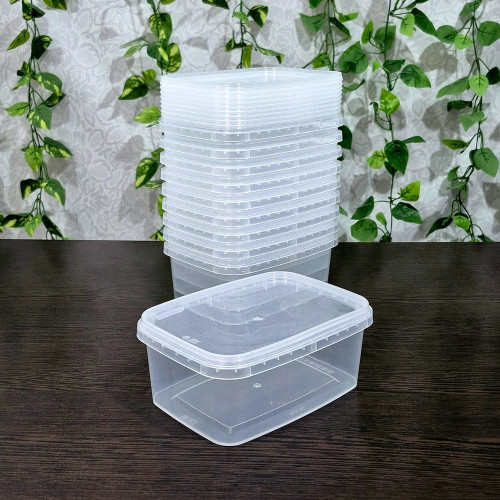 ظروف فریزری طب پلاستیک حجم ۷۶۰ میل (پک ۱۰ عددی) Tab Plastic Freezer Containers 760ml (10 pcs pack)