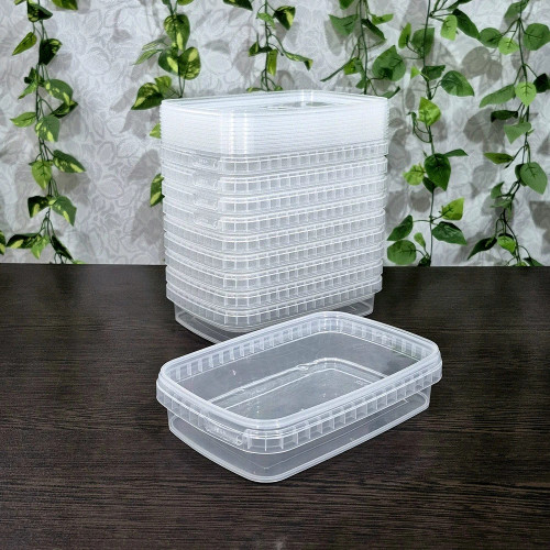 ظروف فریزری طب پلاستیک حجم ۷۰۰ میل (پک ۱۰ عددی) Tab Plastic Freezer Containers 700ml (10 pcs pack)
