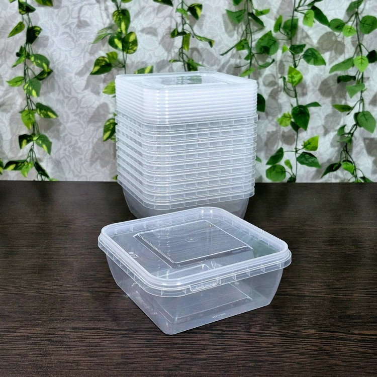 ظروف فریزری طب پلاستیک حجم ۸۰۰ میل (پک ۱۰ عددی) Tab Plastic Freezer Containers 800 ml (10 pcs pack)