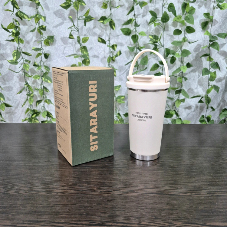 تراول ماگ سیتارایوری ۵۶۰ میل دسته سیلیکونی Sitarayori 560ml Travel Mug with Silicone Handle