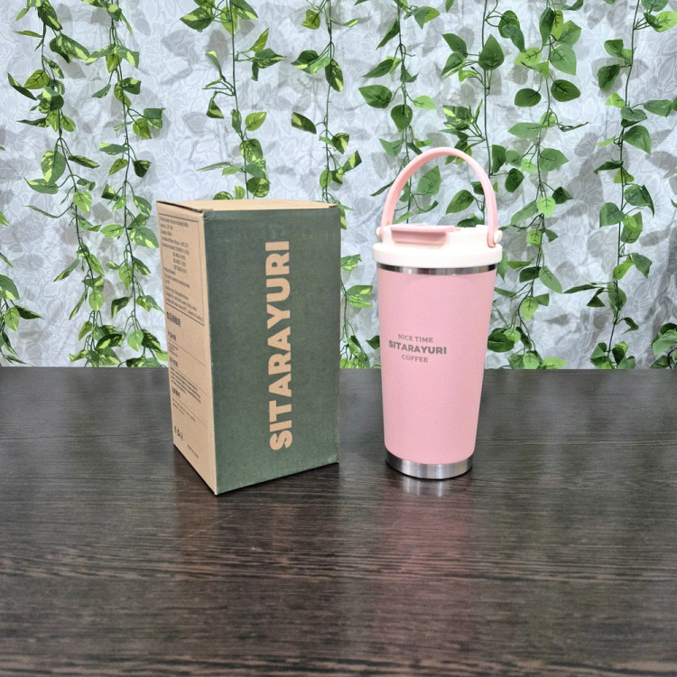 تراول ماگ سیتارایوری ۵۶۰ میل دسته سیلیکونی Sitarayori 560ml Travel Mug with Silicone Handle