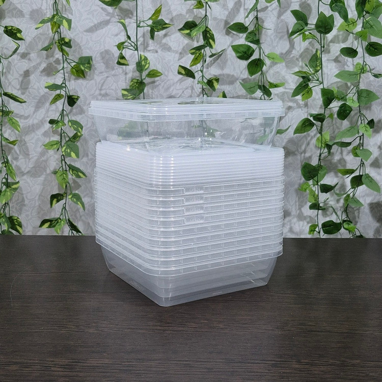 Tab Plastic Freezer Containers 1600ml (10 pcs pack) ظروف فریزری طب پلاستیک حجم ۱۶۰۰ میل (پک ۱۰ عددی)