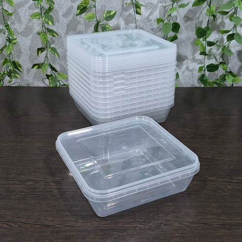 Tab Plastic Freezer Containers 1800ml (10 pcs pack) ظروف فریزری طب پلاستیک حجم ۱۸۰۰ میل (پک ۱۰ عددی)