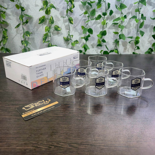 شات پیرکس ۶ ضلعی ۱۵۰ میلی لیتر دلی سوگا Deli Soga 150ml Hexagonal Pyrex Shot Glass