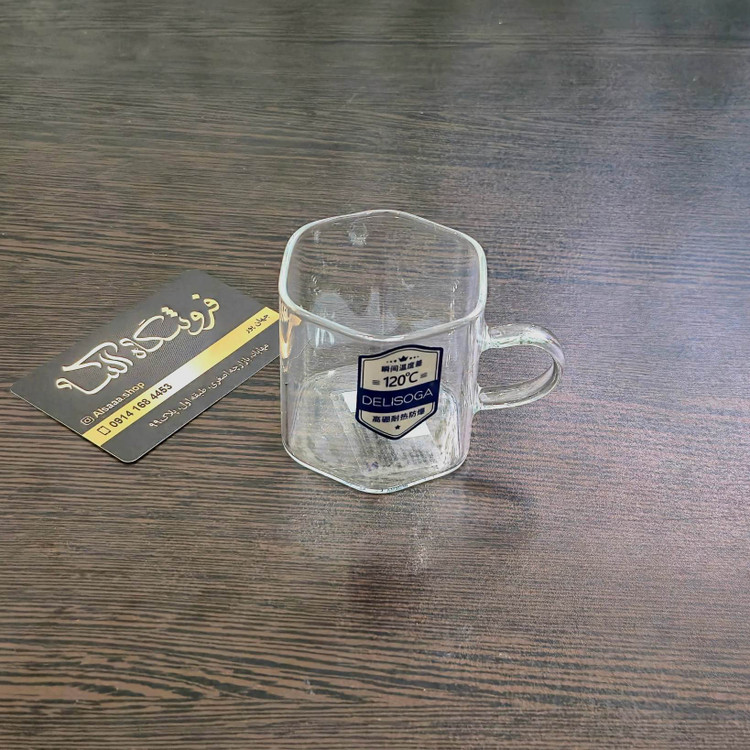 شات پیرکس ۶ ضلعی ۱۵۰ میلی لیتر دلی سوگا Deli Soga 150ml Hexagonal Pyrex Shot Glass