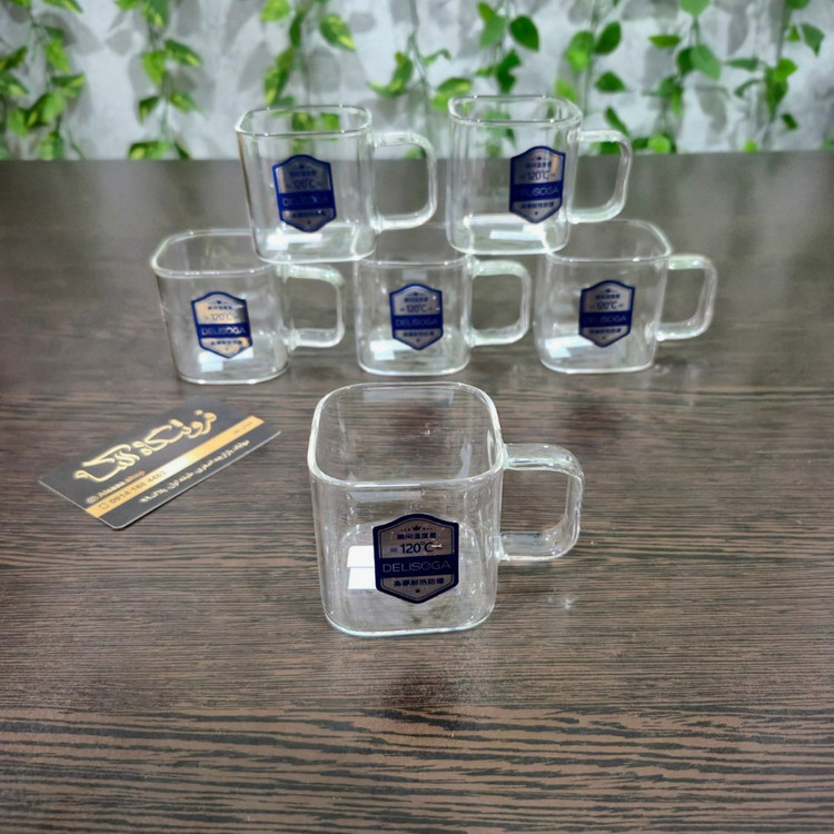 شات پیرکس مربعی ۱۳۰ میل برند دلی سوگا → Deli Suga Brand Square Pyrex Shot Glass (130ml)
