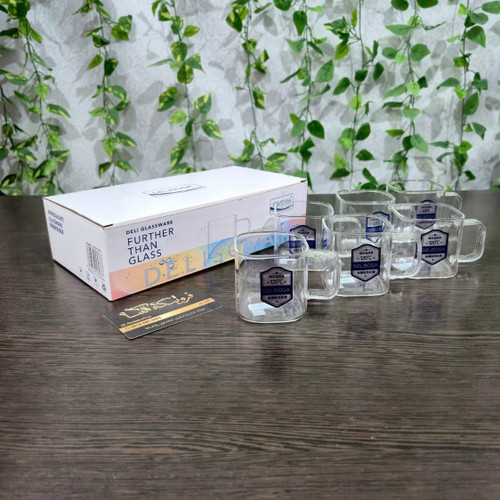شات پیرکس مربعی ۱۳۰ میل برند دلی سوگا → Deli Suga Brand Square Pyrex Shot Glass (130ml)