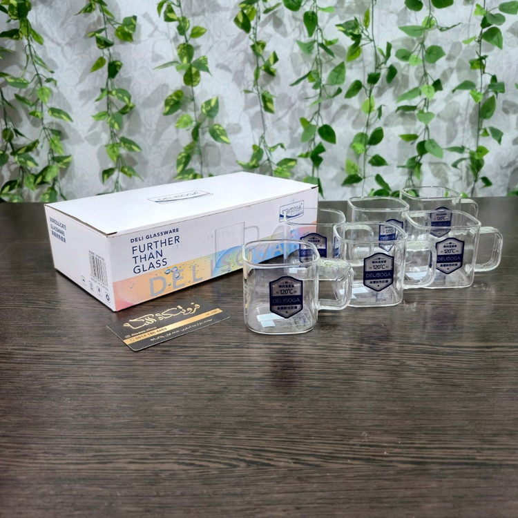 شات پیرکس مربعی ۱۳۰ میل برند دلی سوگا → Deli Suga Brand Square Pyrex Shot Glass (130ml)