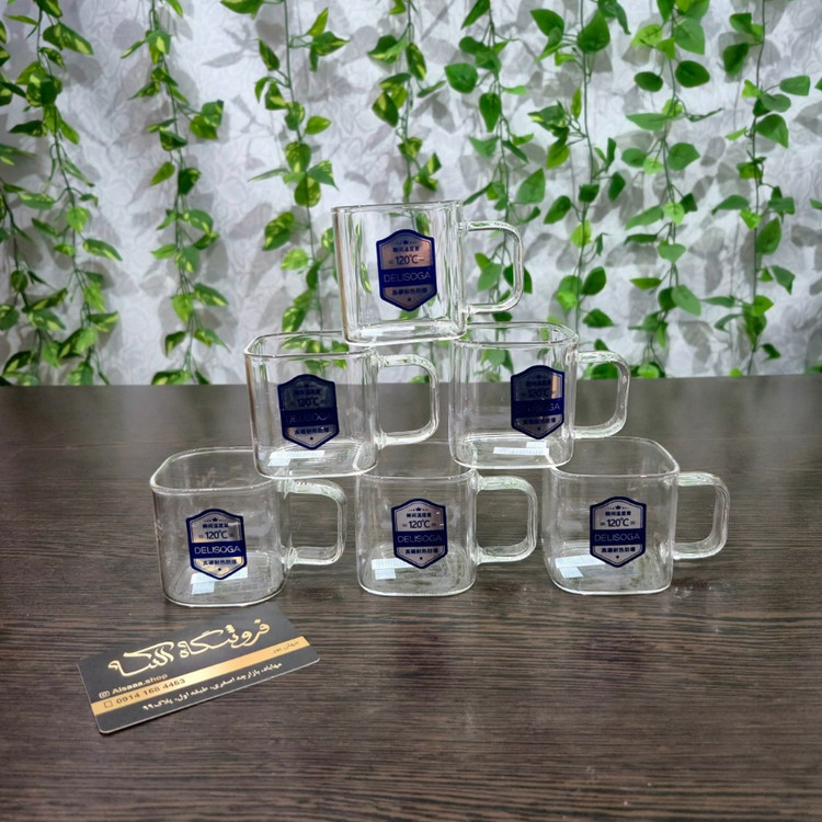 شات پیرکس مربعی ۱۳۰ میل برند دلی سوگا → Deli Suga Brand Square Pyrex Shot Glass (130ml)