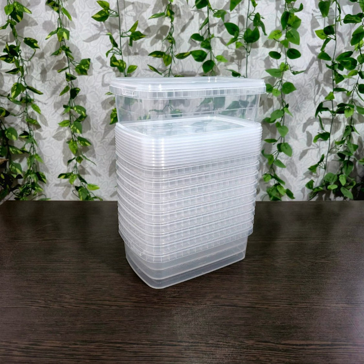 Tab Plastic Freezer Container 1500ml (10 pcs pack) ظروف فریزری طب پلاستیک حجم ۱۵۰۰ میل (پک ۱۰ عددی)