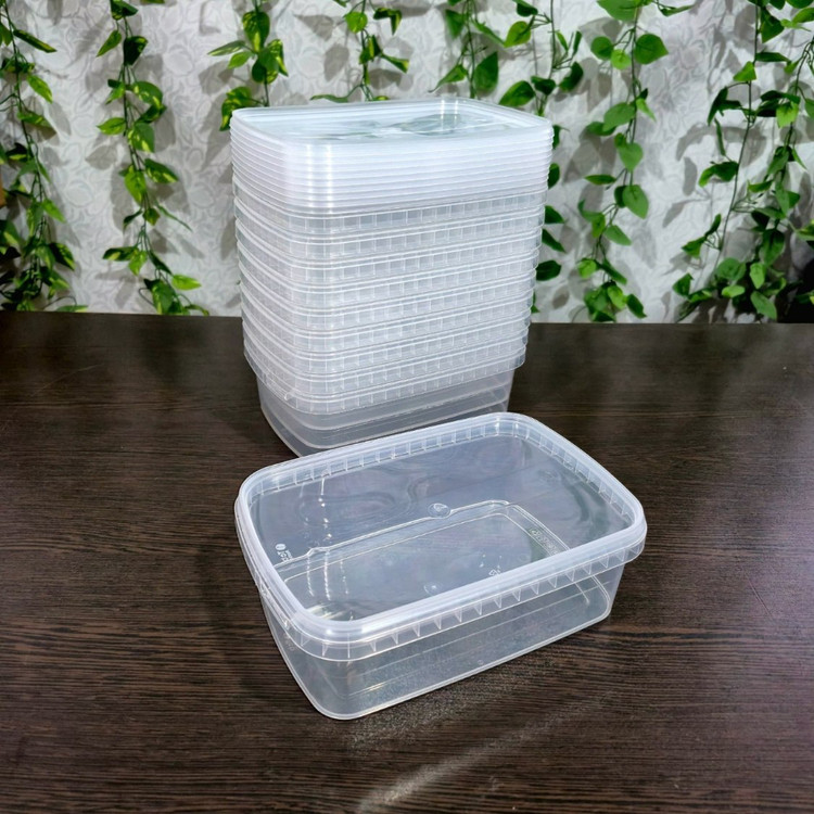 Tab Plastic Freezer Container 1500ml (10 pcs pack) ظروف فریزری طب پلاستیک حجم ۱۵۰۰ میل (پک ۱۰ عددی)