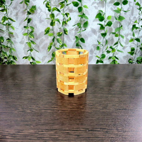 جا قاشقی تمام بامبو کاملا روغنی - Fully oiled, all‑bamboo cutlery holder
