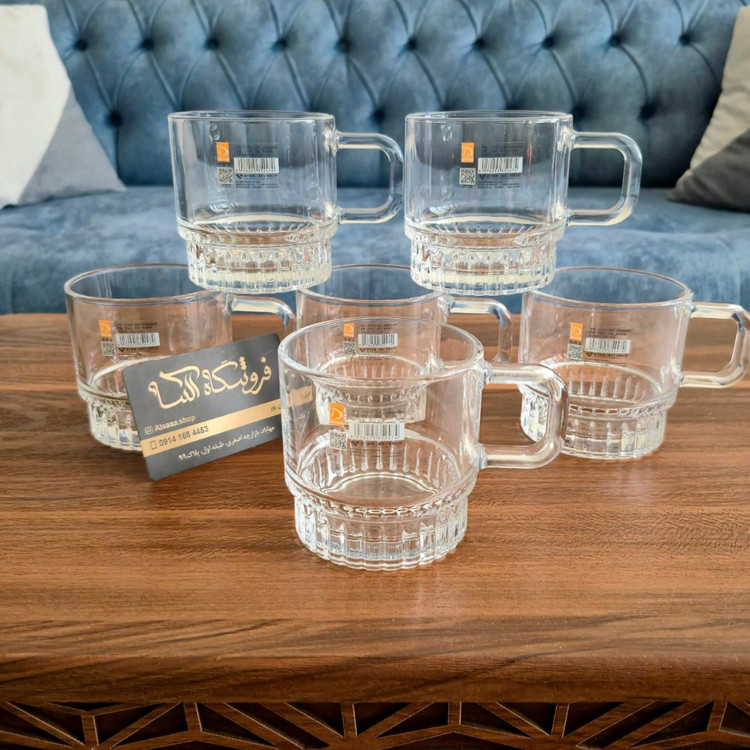 Square-handled cup, 270 ml, Deli brand لیوان دسته چهار گوش حجم ۲۷۰ میلی لیتر برند دلی