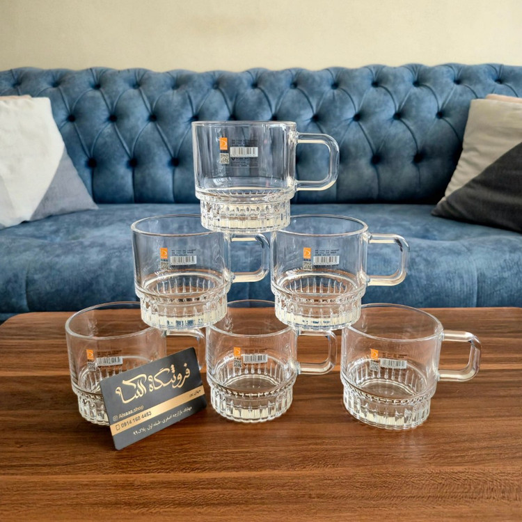 Square-handled cup, 270 ml, Deli brand لیوان دسته چهار گوش حجم ۲۷۰ میلی لیتر برند دلی