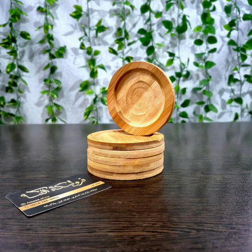 Round Bamboo Coasters (6 pieces) زیر لیوانی بامبو گرد ( 6 عددی )