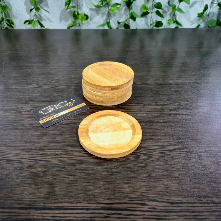 Round Bamboo Coasters (6 pieces) زیر لیوانی بامبو گرد ( 6 عددی )