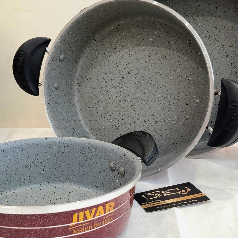 3-piece Zivar Granite Pan Setسرویس ۳ عددی تابه گرانیتی ژیوار