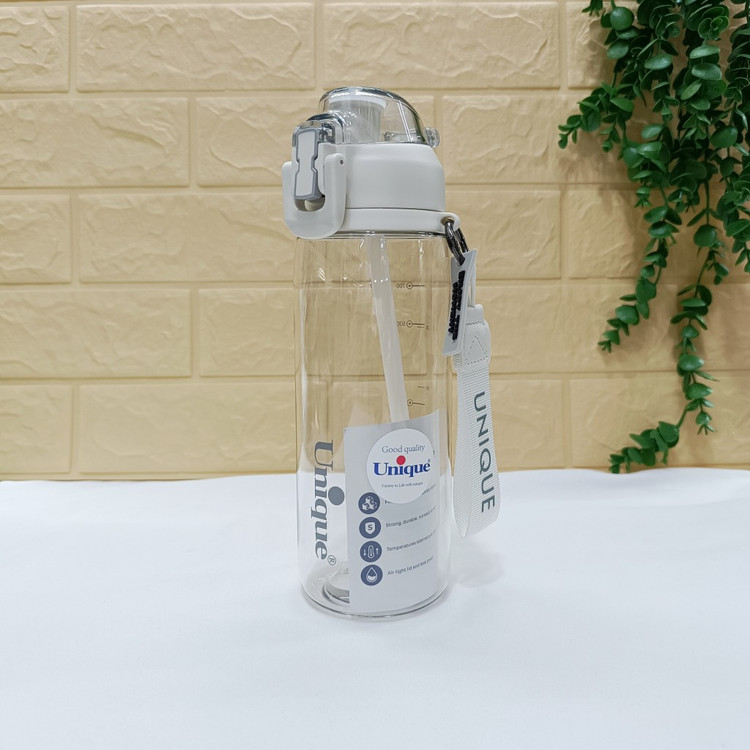 Plastic Water Bottle (Flask) 880ml Matte Model by Unique, Code 1952 بطری ( قمقمه ) آب پلاستیکی ۸۸۰ میل مدل مات برند یونیک کد ۱۹۵۲