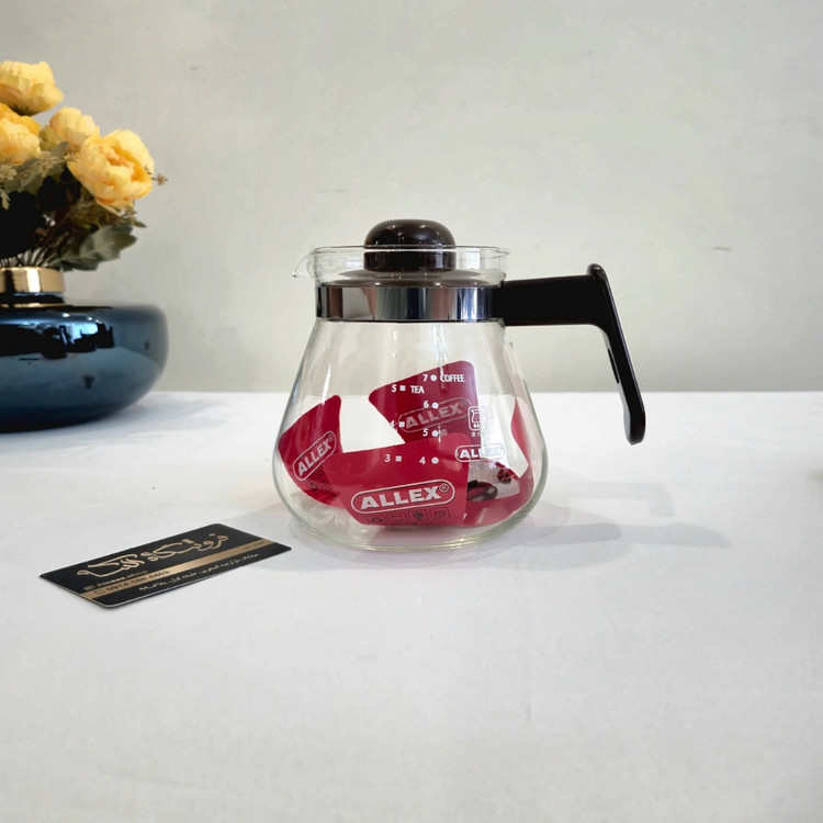 Alex side-handle Pyrex teapot, 0.7 liter, Iwaki design قوری پیرکس دسته بغل الکس حجم ۰/۷ لیتر طرح ایواکی