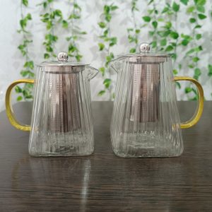 قوری پیرکس پایین مربعی در دو سایز