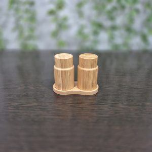 نمک پاش و فلفل پاش جفتی با زیره بامبو