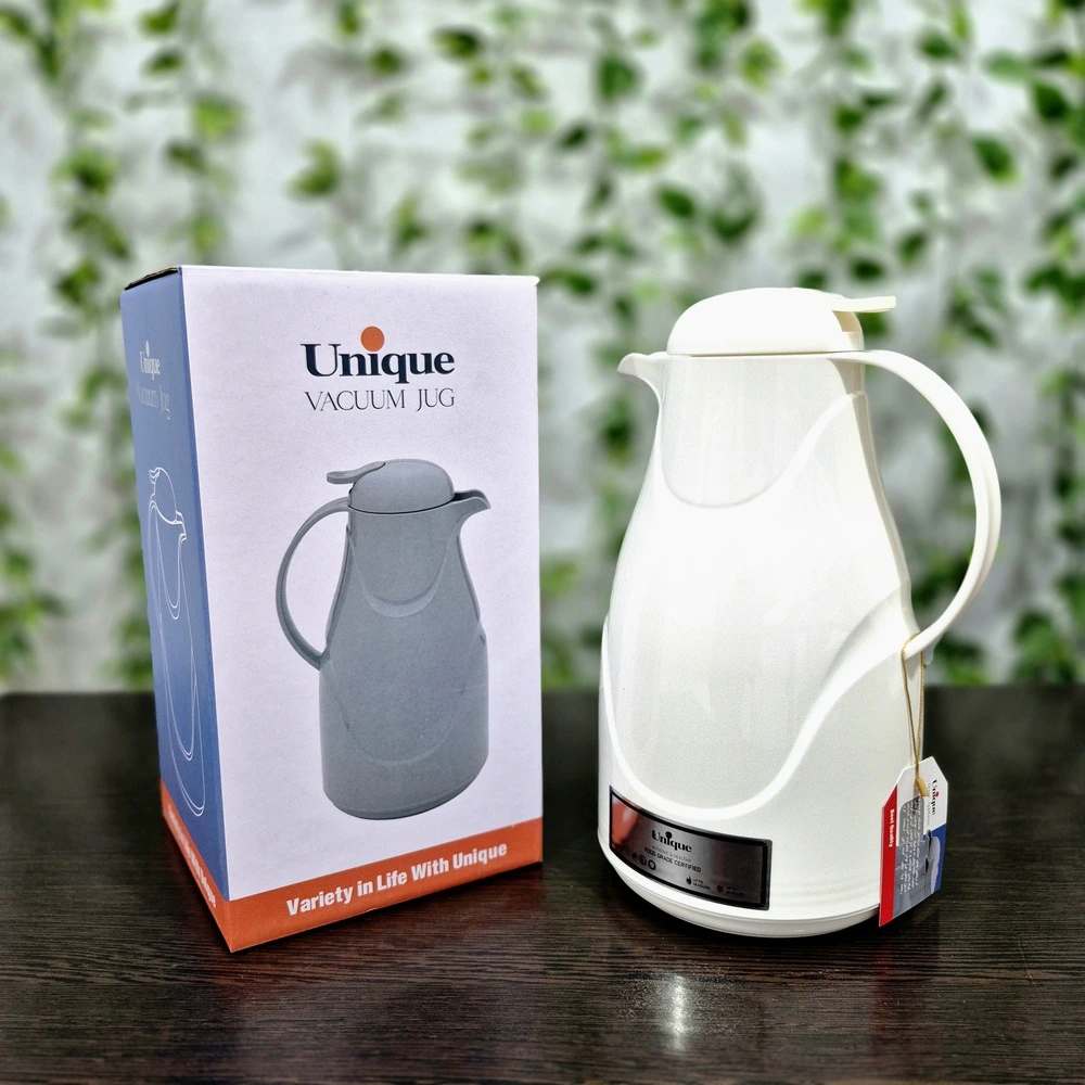 1.9-liter white flask in glass, Unique brand